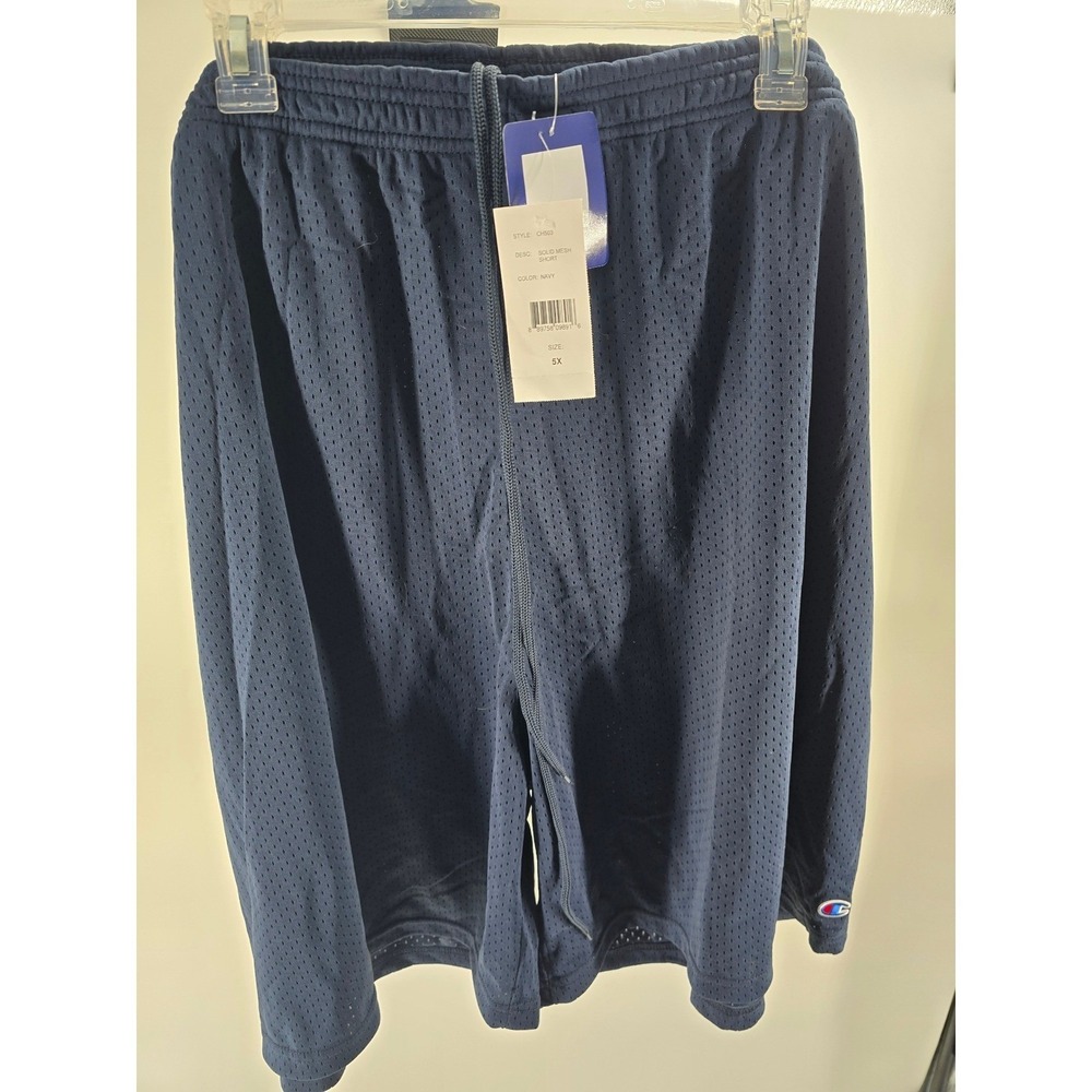 Champion Mens Solid Mesh‎ Athletic Shorts Navy Blue Big and Tall 5XL CH503 NWT